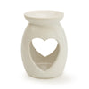 Candlelight Home HEART CERAMIC WAX BURNER - WHITE