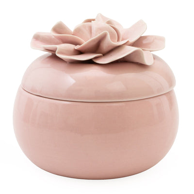 Candlelight Home Jeff Banks Ceramic Flower Candle Pot - Blush