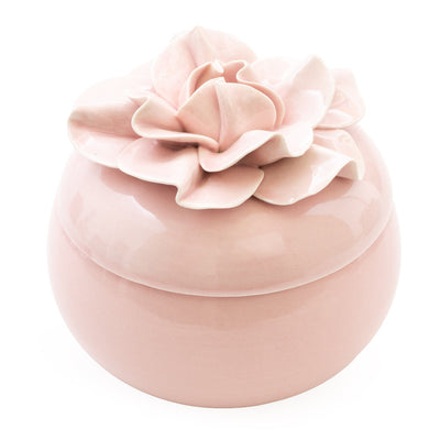 Candlelight Home Jeff Banks Ceramic Flower Candle Pot - Blush