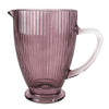 Candlelight Home Jugs Large Ridged Glass Jug - Plum 1PK