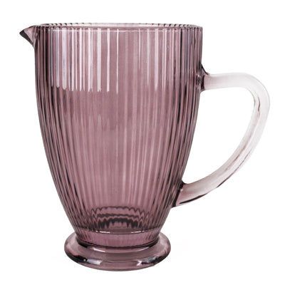 Candlelight Home Jugs Large Ridged Glass Jug - Plum 1PK