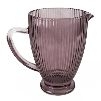 Candlelight Home Jugs Large Ridged Glass Jug - Plum 1PK