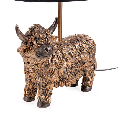 Candlelight Home Lamps Lamp Base & Shade - Highland Cow 1pk