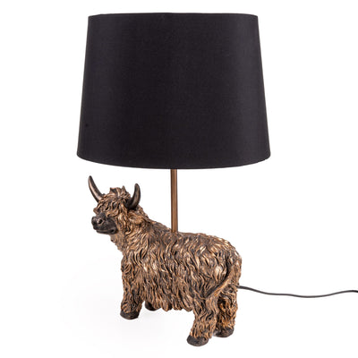 Candlelight Home Lamps Lamp Base & Shade - Highland Cow 1pk