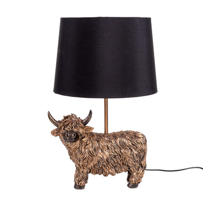 Candlelight Home Lamps Lamp Base & Shade - Highland Cow 1pk
