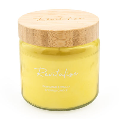 Candlelight Home LARGE CANDLE BAMBOO LID 'REVITALISE'