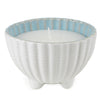 Candlelight Home LARGE EMBOSSED SHELL WAX FILLED POT REACTIVE GLAZE