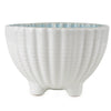 Candlelight Home LARGE EMBOSSED SHELL WAX FILLED POT REACTIVE GLAZE