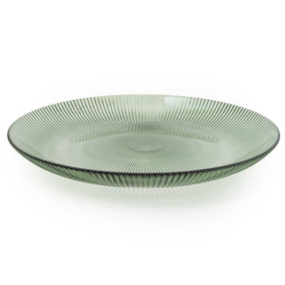 Candlelight Home LARGE GLASS PLATE GREEN