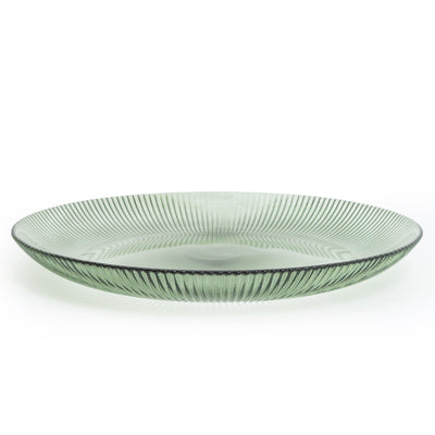 Candlelight Home LARGE GLASS PLATE GREEN