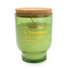 Candlelight Home Large Olive Round Footd Glass Candle Mimosa & Blossom with 5% Mimosa Scent 13.5cm 6PK