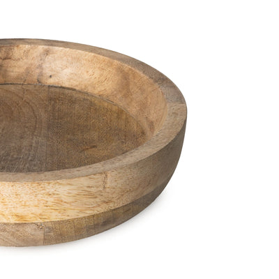 Candlelight Home LARGE ROUND BOWL PLAIN MANGO WOOD (NEW SHAPE)