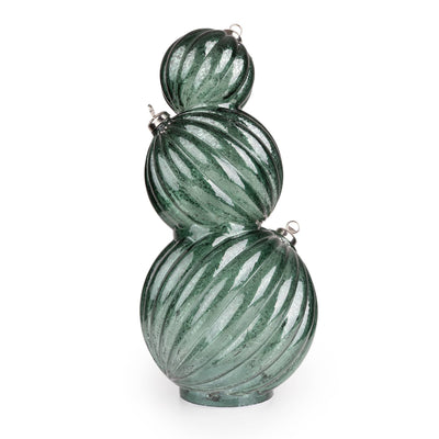 Candlelight Home LED Lamps 3 Stacking Glass Baubles with LED Lights - Green Hummingbird 6pk