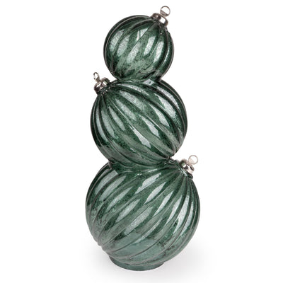 Candlelight Home LED Lamps 3 Stacking Glass Baubles with LED Lights - Green Hummingbird 6pk