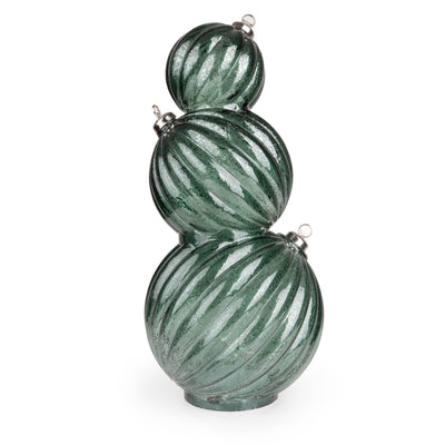 Candlelight Home LED Lamps 3 Stacking Glass Baubles with LED Lights - Green Hummingbird 6pk