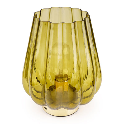 Candlelight Home LED Lamps Large Bulb Ridged LED Light - Green HoHoHo 1pk