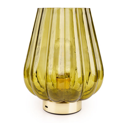 Candlelight Home LED Lamps Large Bulb Ridged LED Light - Green HoHoHo 1pk
