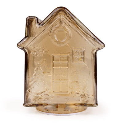 Candlelight Home LED Lamps LED Glass Gingerbread House – Amber 1pk