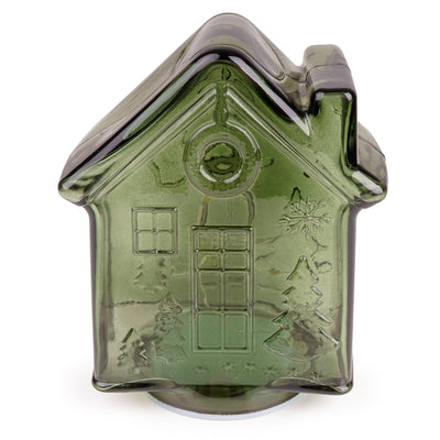 Candlelight Home LED Lamps LED Glass Gingerbread House – Green 1pk