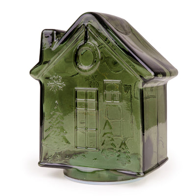 Candlelight Home LED Lamps LED Glass Gingerbread House – Green 1pk