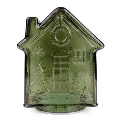 Candlelight Home LED Lamps LED Glass Gingerbread House – Green 1pk