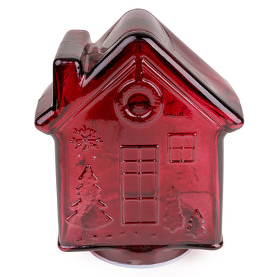 Candlelight Home LED Lamps LED Glass Gingerbread House – Red 1pk