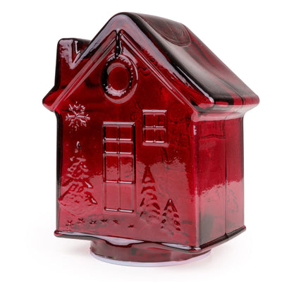 Candlelight Home LED Lamps LED Glass Gingerbread House – Red 1pk