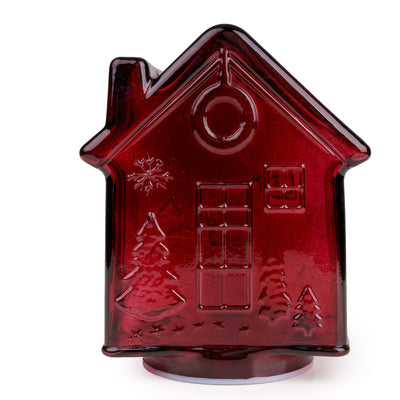 Candlelight Home LED Lamps LED Glass Gingerbread House – Red 1pk