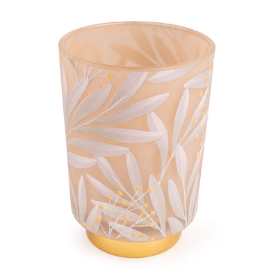 Candlelight Home LED Lamps LED Glass Lantern – Cream and Gold 1pk