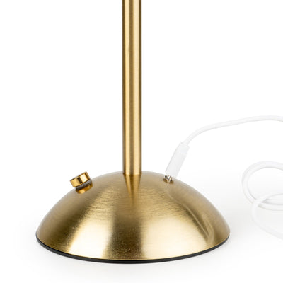 Candlelight Home LED Lamps Luna Luxe LED Touch Table Lamp - White/Brass 1pk