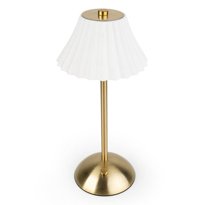 Candlelight Home LED Lamps Luna Luxe LED Touch Table Lamp - White/Brass 1pk