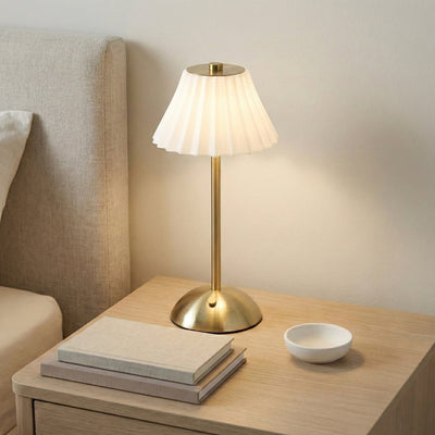 Candlelight Home LED Lamps Luna Luxe LED Touch Table Lamp - White/Brass 1pk