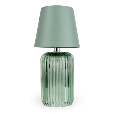 Candlelight Home LED Lamps Ridged Glass Table Lamp - Green 1pk