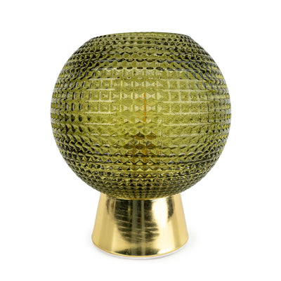 Candlelight Home LED Lamps Round LED Dimpled Lamp - Green 1pk