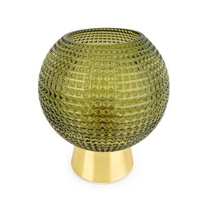 Candlelight Home LED Lamps Round LED Dimpled Lamp - Green 1pk
