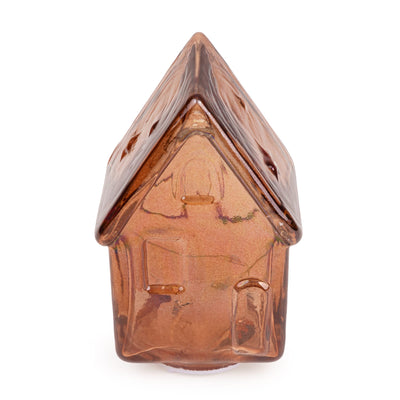 Candlelight Home LED Lamps Small LED Glass House – Amber Ho Ho Ho 12pk
