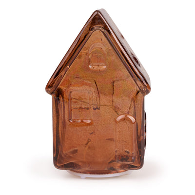 Candlelight Home LED Lamps Small LED Glass House – Amber Ho Ho Ho 12pk