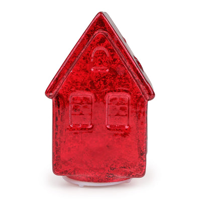 Candlelight Home LED Lamps Small LED Glass House – Red Ho Ho Ho 12pk