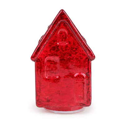 Candlelight Home LED Lamps Small LED Glass House – Red Ho Ho Ho 12pk