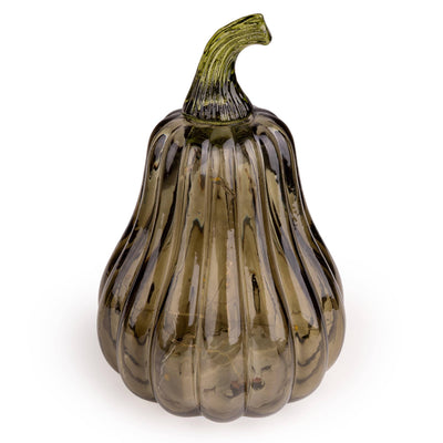Candlelight Home LED Lamps Tall LED Glass Pumpkin - Green 1pk