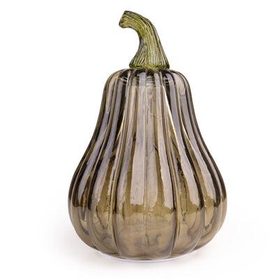 Candlelight Home LED Lamps Tall LED Glass Pumpkin - Green 1pk