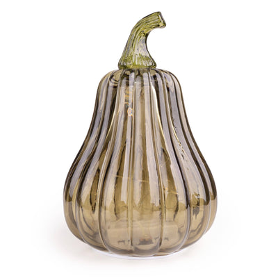 Candlelight Home LED Lamps Tall LED Glass Pumpkin - Green 1pk