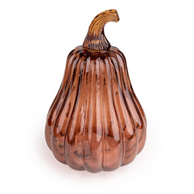Candlelight Home LED Lamps Tall LED Glass Pumpkin - Orange 1pk