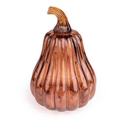 Candlelight Home LED Lamps Tall LED Glass Pumpkin - Orange 1pk