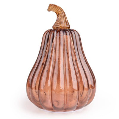 Candlelight Home LED Lamps Tall LED Glass Pumpkin - Orange 1pk