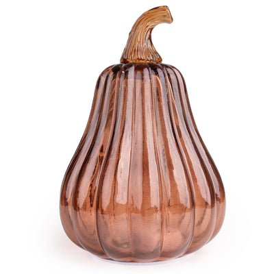 Candlelight Home LED Lamps Tall LED Glass Pumpkin - Orange 1pk
