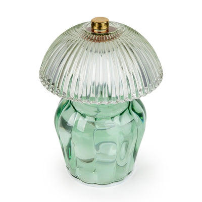 Candlelight Home LED Lamps Vintage Ridged Glass LED Table Lamp - Green 1pk