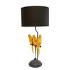 Candlelight Home lighting 80cm Gold and Black Parrot on a Perch Lamp Base and Shade 1PK