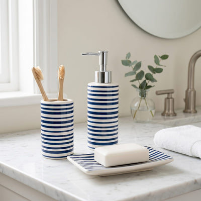 Candlelight Home Lotion Dispenser Jeff Banks Lotion Dispenser - Stripes Blue 4pk