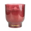 Candlelight Home MEDIUM GLASS FOOTED CANDLE PEONY & WATER LILY